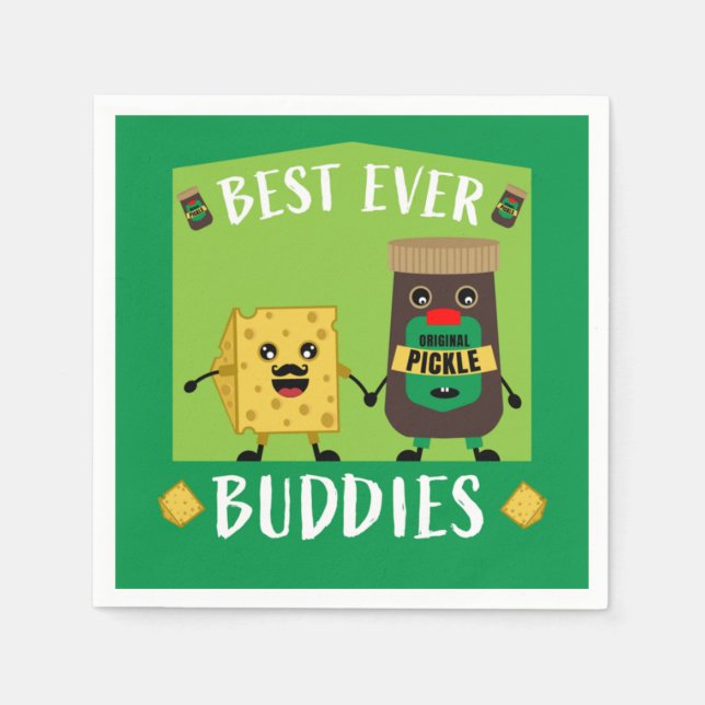 British Cheddar Cheese And Pickle lovers  Napkin (Front)