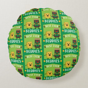 British Cheddar Cheese And Pickle lovers Round Cushion