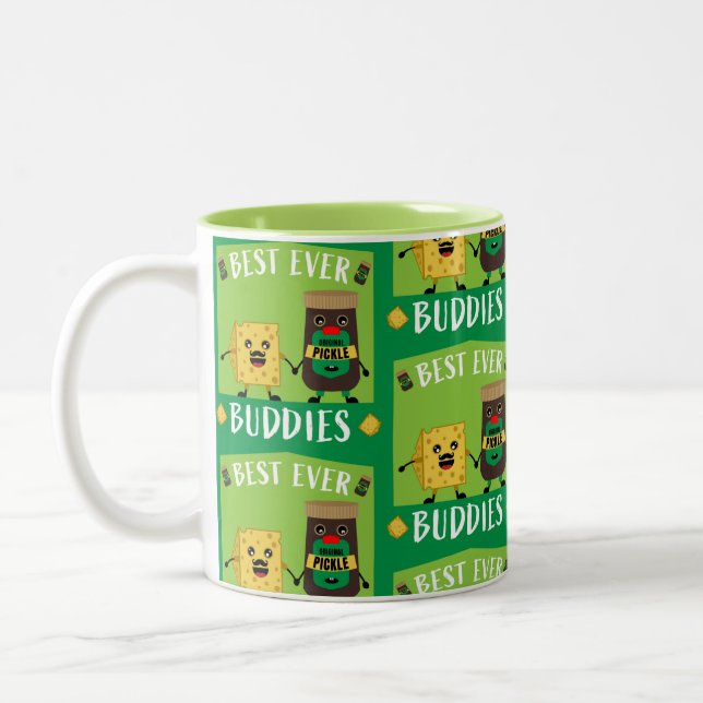 British Cheddar Cheese And Pickle lovers  Two-Tone Coffee Mug (Left)