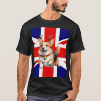British Christmas Corgi with Reindeer Antlers
