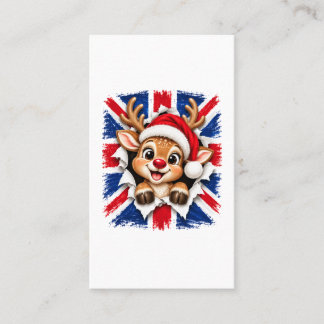 British Christmas Reindeer Calling Card