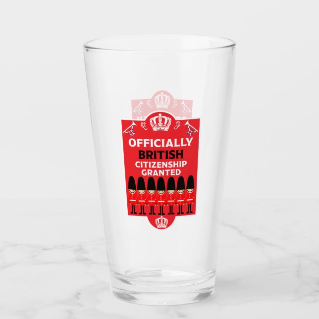 British Citizenship Gifts Glass (Front)