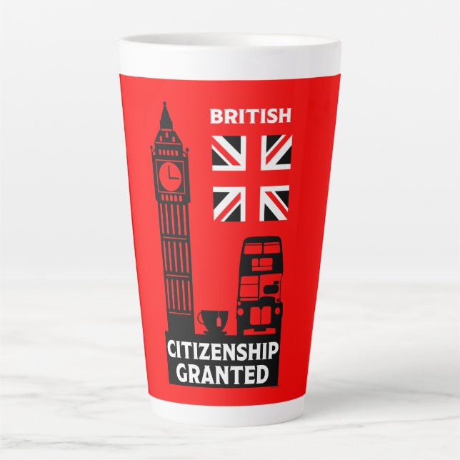 British Citizenship Gifts Latte Mug (Front)