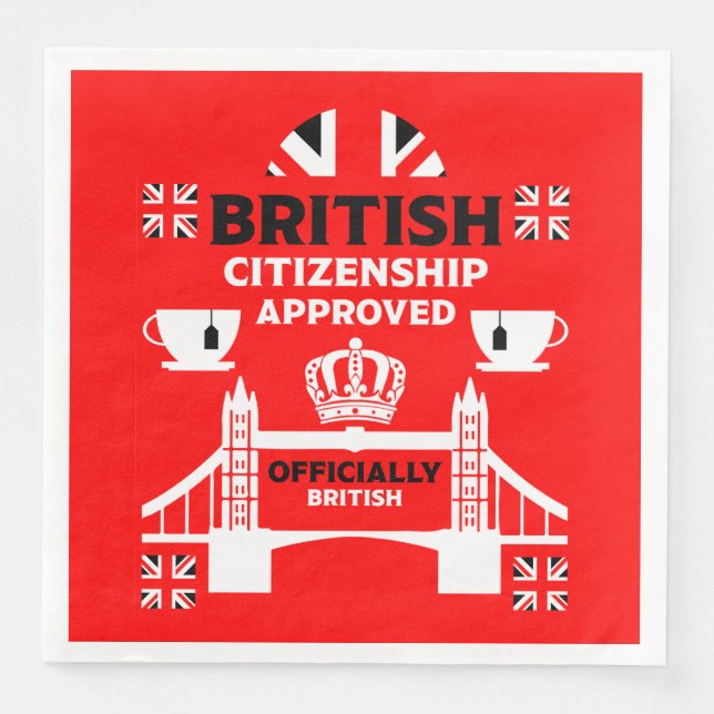 British Citizenship Gifts Napkin (Front)