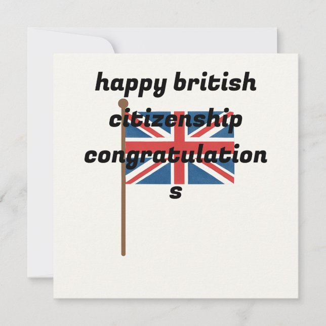 British Citizenship Greeting Cards (Front)