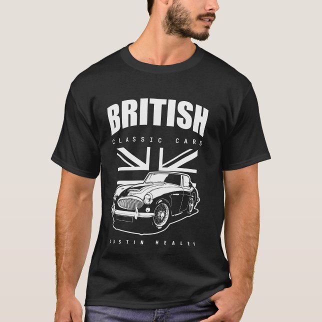 British Classic Car Austin Healey T-Shirt (Front)