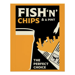 British Classic Fish And Chips       Poster