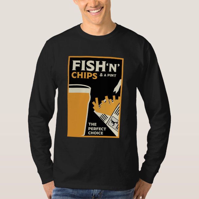British Classic Fish And Chips       T-Shirt (Front)