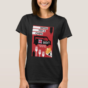 British Classic Fish And Chips  T-Shirt