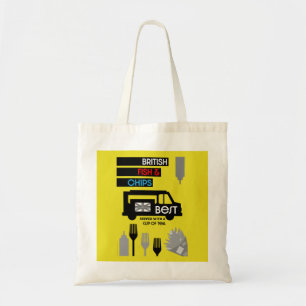 British Classic Fish And Chips Tote Bag