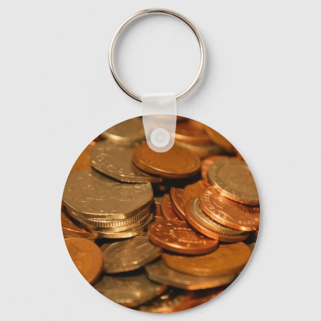 British Coin Money Key Ring (Front)