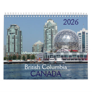 British Columbia Canada 2026 Calendar