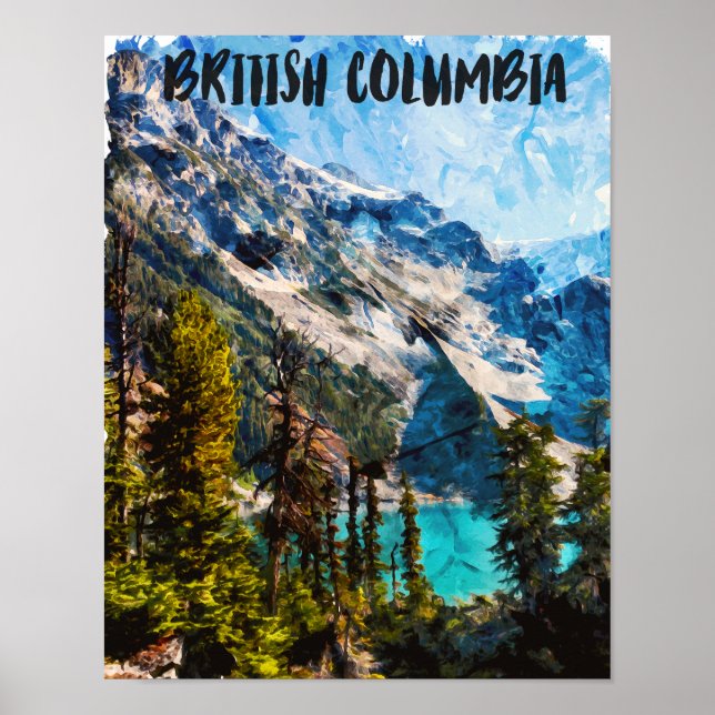 British Columbia Canada Mountain View Poster (Front)