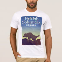 British Columbia Canada Wolf poster