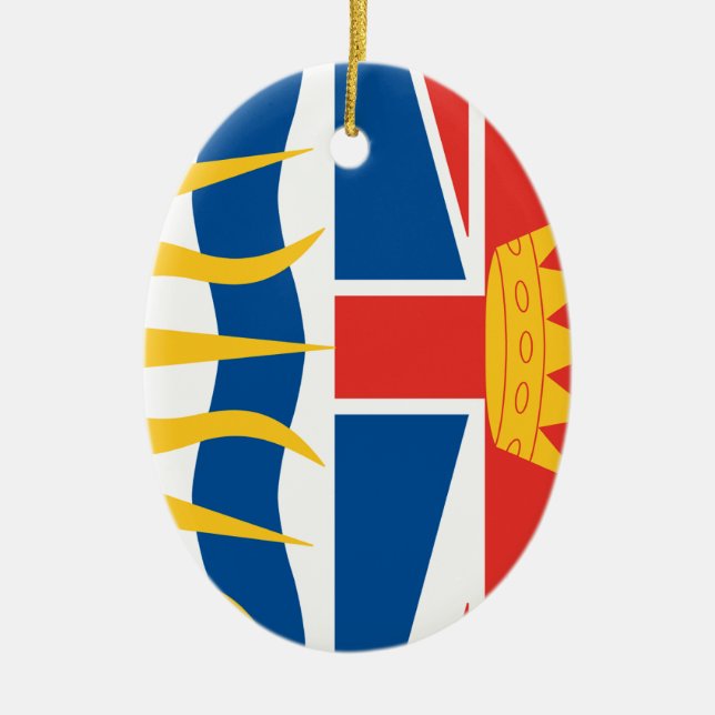 BRITISH COLUMBIA CERAMIC TREE DECORATION (Front)