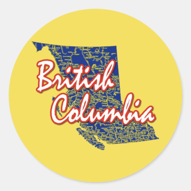 British Columbia Classic Round Sticker (Front)