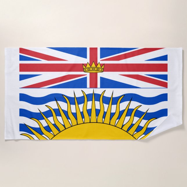 British Columbia Flag Beach Towel (Front)
