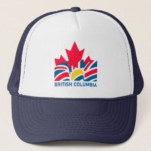 British Columbia Flag Canada Vintage Souvenirs Trucker Hat
