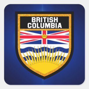 British Columbia Flag Square Sticker
