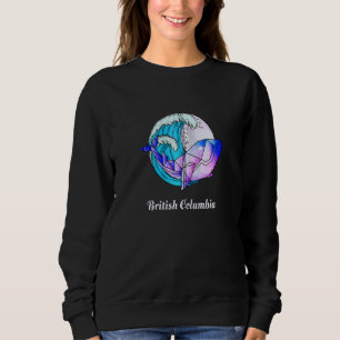 British Columbia Japanese Paint Geometric Orca Kil Sweatshirt