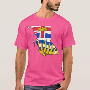 British Columbia Map With British Columbian Flag A T-Shirt