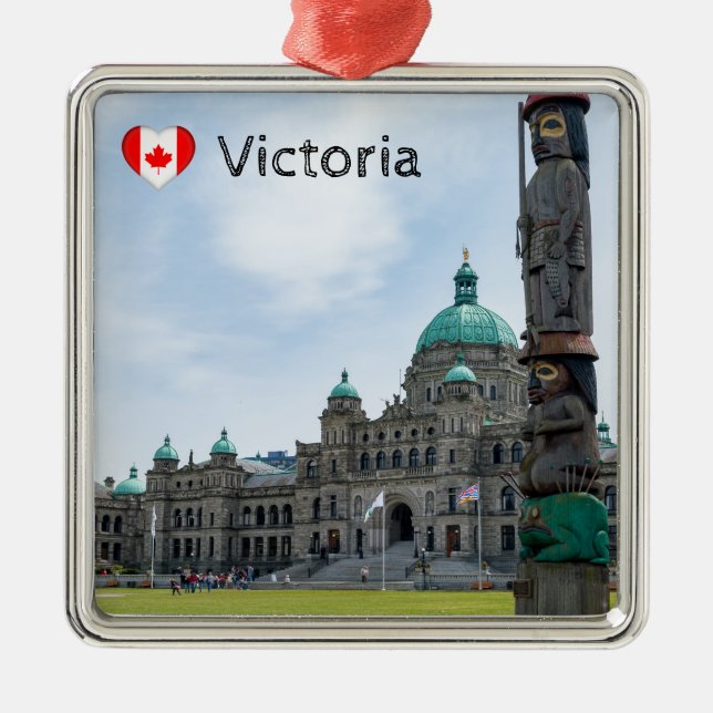 British Columbia Parliament - Victoria, Canada Metal Tree Decoration (Front)