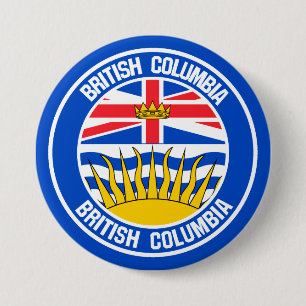 British Columbia Round Emblem 7.5 Cm Round Badge