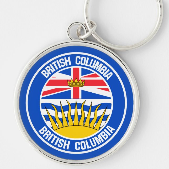 British Columbia Round Emblem Key Ring (Front)
