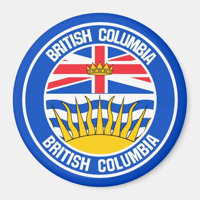 British Columbia Round Emblem Magnet (Front)