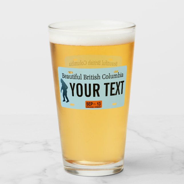 British Columbia Sasquatch License Plate Glass (Front Filled)
