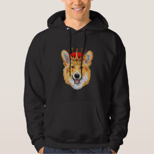 British Corgi Dog Queen With Crown On Head Pet Hoodie