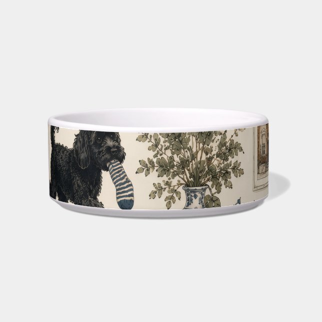 British Cottagecore Dog Bowl (Left)