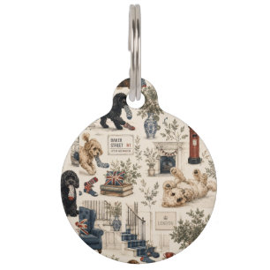 British Cottagecore Dog  Pet Tag