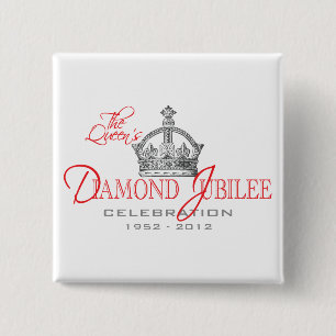 British Diamond Jubilee - Royal Souvenir 15 Cm Square Badge
