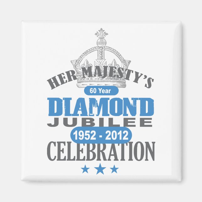 British Diamond Jubilee - Royal Souvenir Magnet (Front)