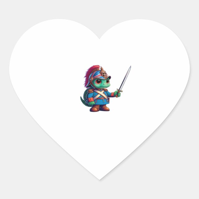 British Dragoon Defender Halloween's Regal Reptile Heart Sticker (Front)