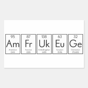 British Element Periodic Table Humour Rectangular Sticker