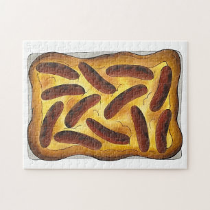 British English Food Toad in the Hole Sausages  Jigsaw Puzzle