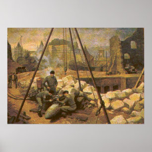 British EOD Digging for Bomb Poster