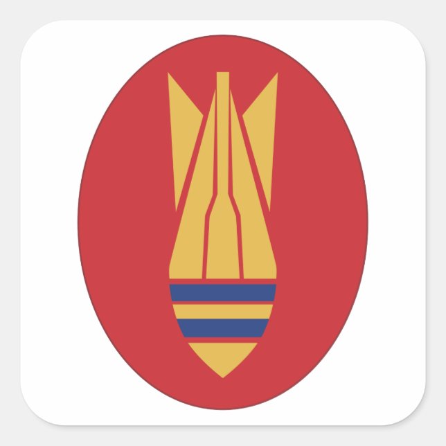 British EOD Square Sticker (Front)