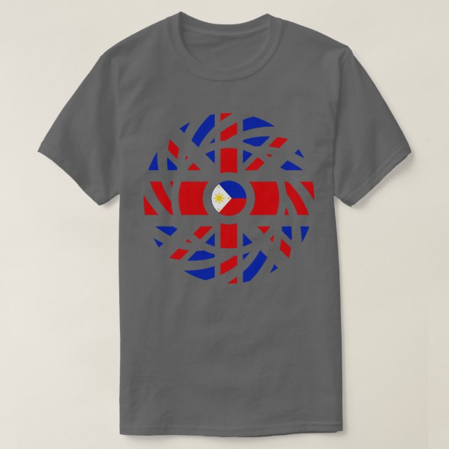 British Filipino Multinational Patriot Flag Series T-Shirt (Design Front)