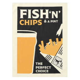 British Fish And Chips Tablecloth