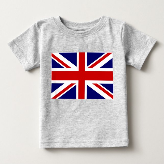 British flag baby clothes | Union jack design T-Shirt (Front)
