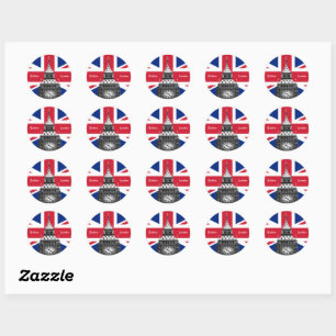 British Flag & Big Ben - London, UK /sports fans Classic Round Sticker
