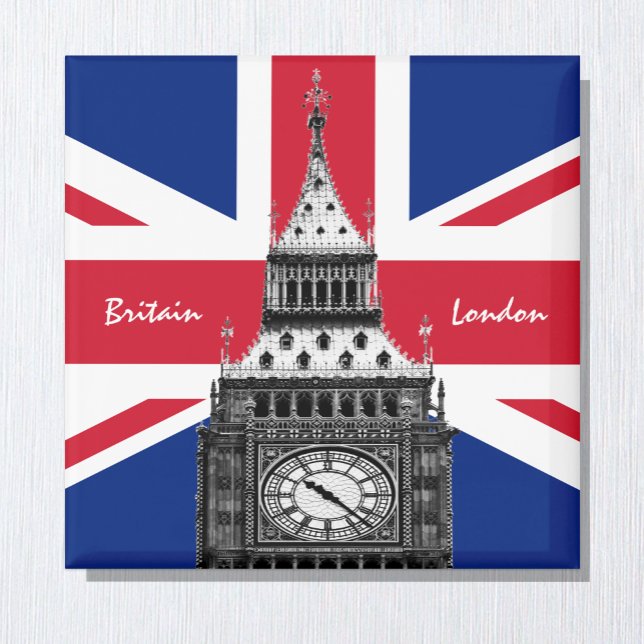 British Flag & Big Ben - London, UK /sports fans Magnet (Creator Uploaded)