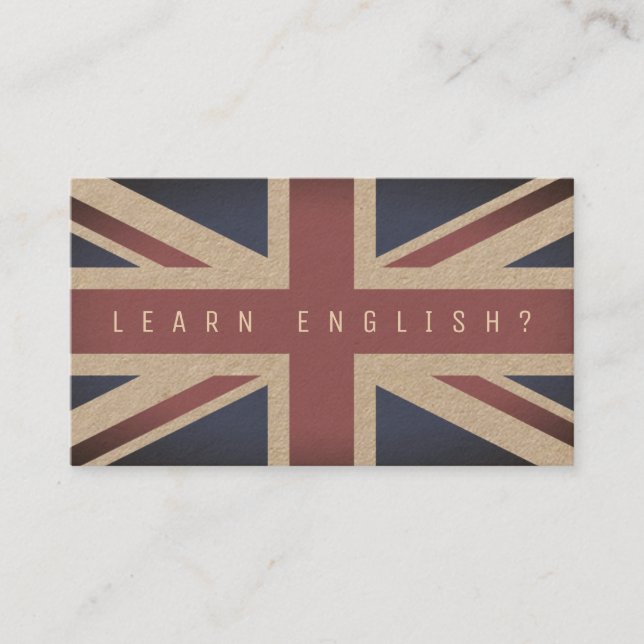 British flag cover look business card (Front)