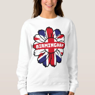 British Flag England UK Sunflower Birmingham Union Sweatshirt