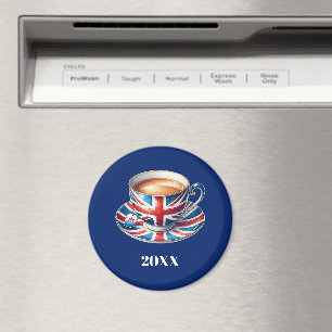 British Flag English Teacup Fridge Magnet