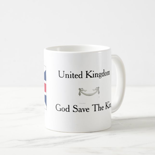 British Flag God Save The King Tea / Coffee Mug (Front Right)
