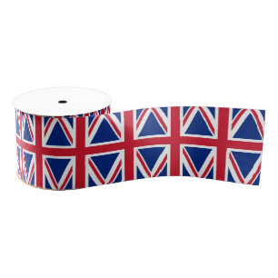 British flag grosgrain ribbon